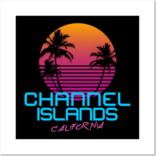 Channel Islands California Retro 80's Wall Art by OCSurfStyle